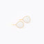 Gold tear drop earrings with White Chalcedony