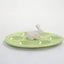 White Bunny & Green Egg Plate