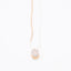 White and Gold Beaded Necklace with White Druzy