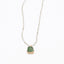 Beaded Necklace with Green Druzy