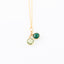 Long Gold Gemstone necklace - Green Onyx and Green Amethyst