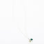 Long Silver Gemstone necklace - Green Onyx and Green Amethyst