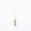 Long Druzy Bar Pendant Necklace