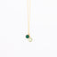 Long Gold Gemstone necklace - Green Onyx and Green Amethyst