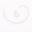 White and Gold Beaded Necklace with White Druzy