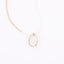 White and Gold Beaded Necklace with White Druzy