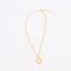 Gold Flower Locket on Paperclip Chain