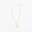 Gold Flower Locket on Paperclip Chain