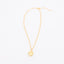 Gold Flower Locket on Paperclip Chain