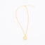 Gold Flower Locket on Paperclip Chain