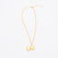 Gold Flower Locket on Paperclip Chain
