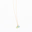 Long Gold Gemstone necklace - Blue Topaz and Green Chalcedony