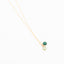 Long Gold Gemstone necklace - Green Onyx and Green Amethyst